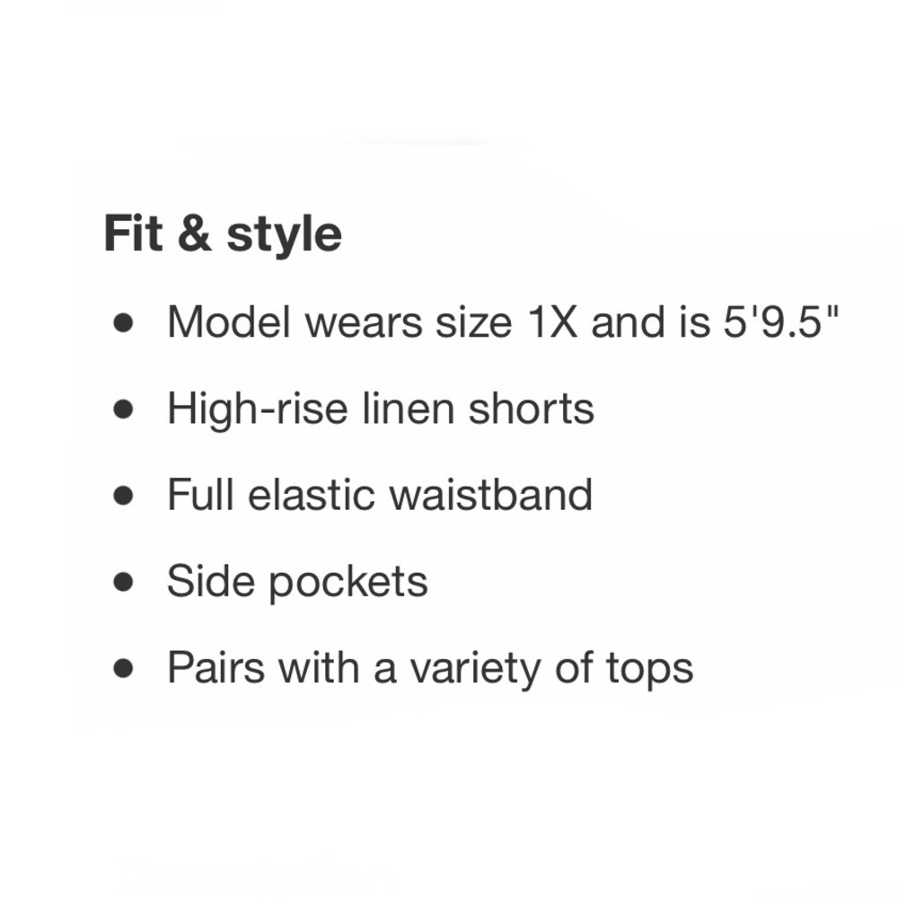 Women's High-Rise Linen Pull-On Shorts - A New Day™ Blue Size 1X - Picture 4 of 12